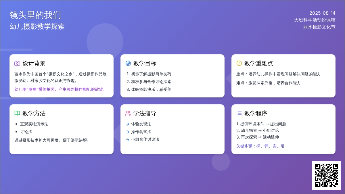 大班科学活动说课稿：镜头里的我们