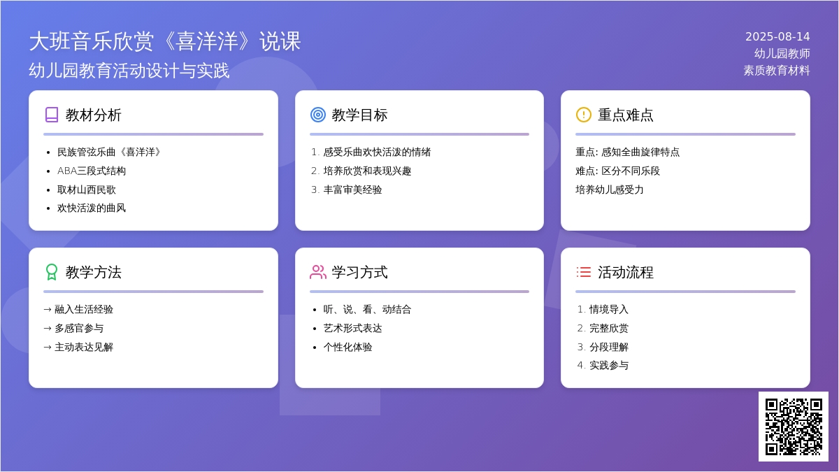 大班音乐欣赏《喜洋洋》说课