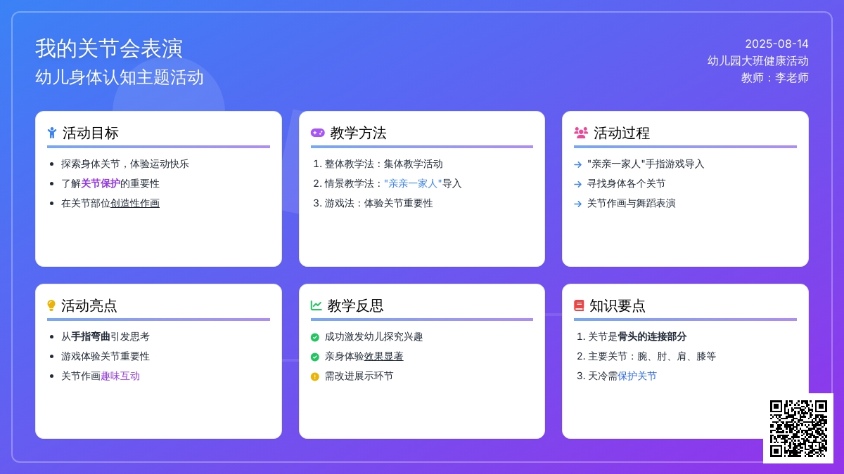 大班健康活动说课稿：认识自己的身体