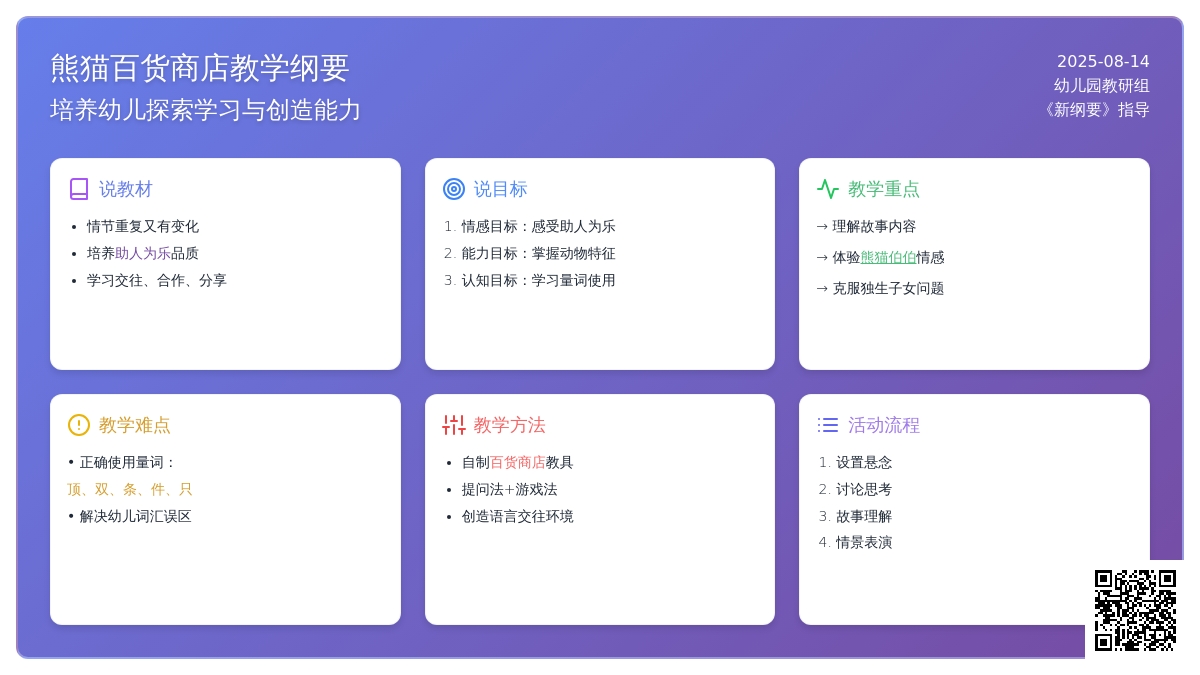 幼儿园说课稿：熊猫百货商店
