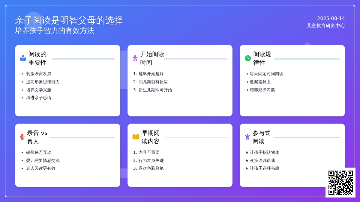 亲子阅读是明智父母的选择