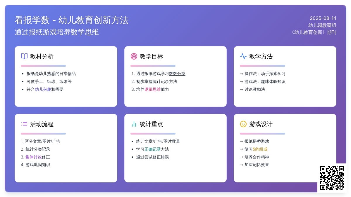 幼儿园说课稿：看报学数