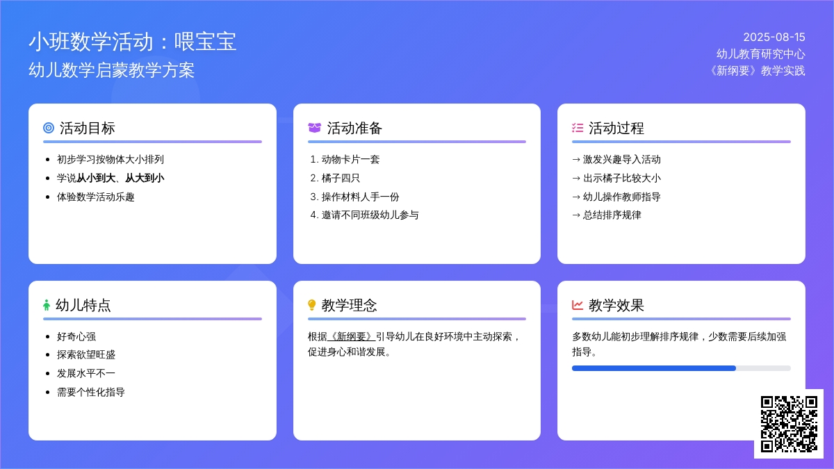 小班数学说课稿：喂孩子