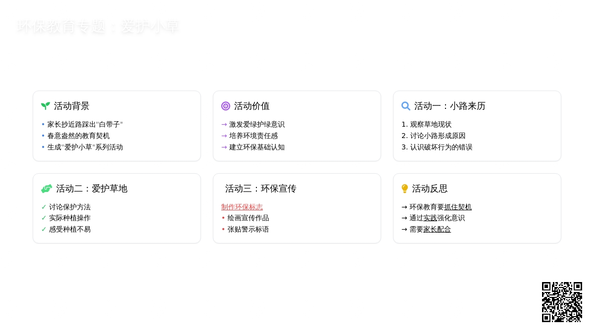 环保教案：爱护小草