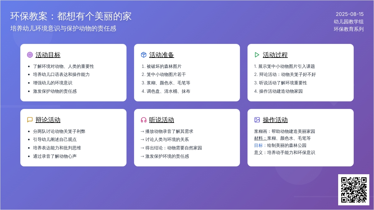 环保教案：都想有个美丽的家