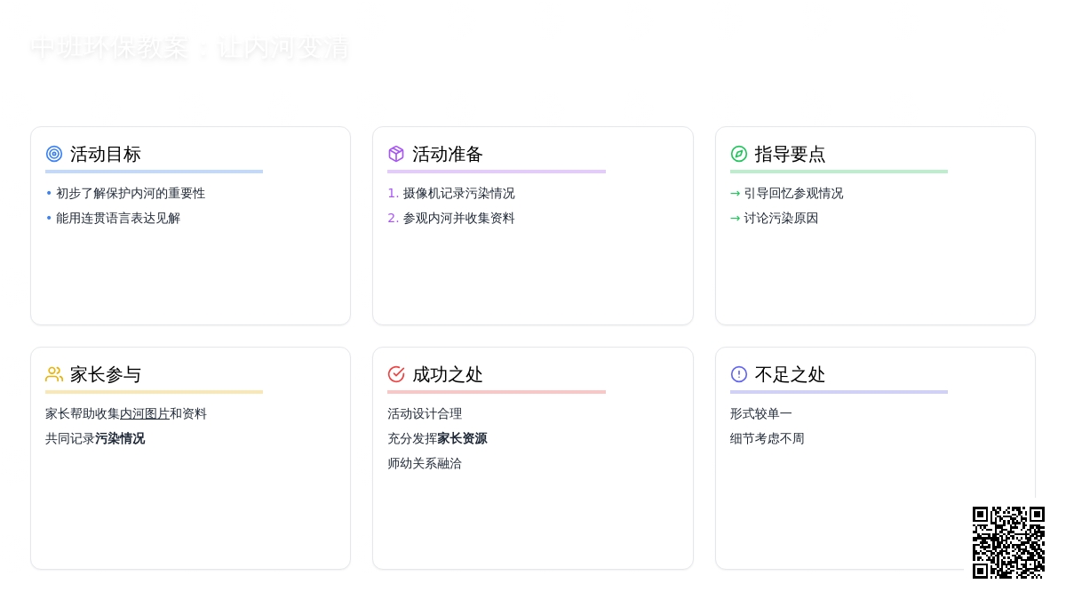 中班环保教案：让内河变清
