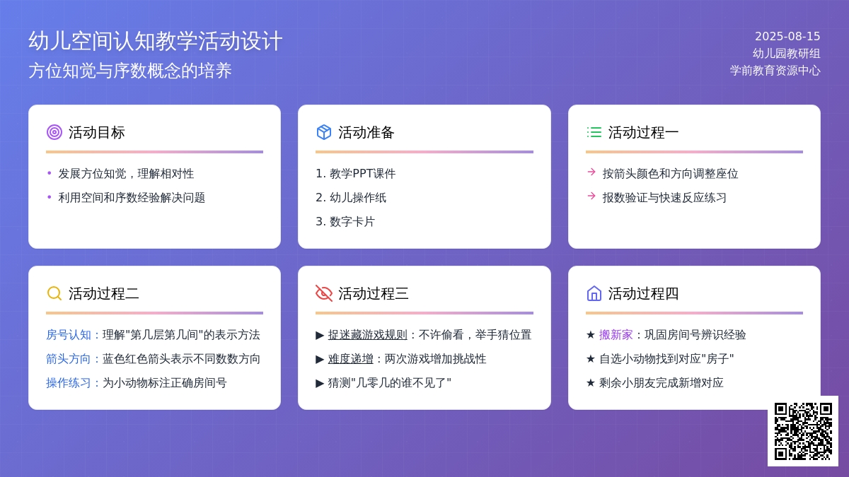 大班数学活动《趣味空间对应》