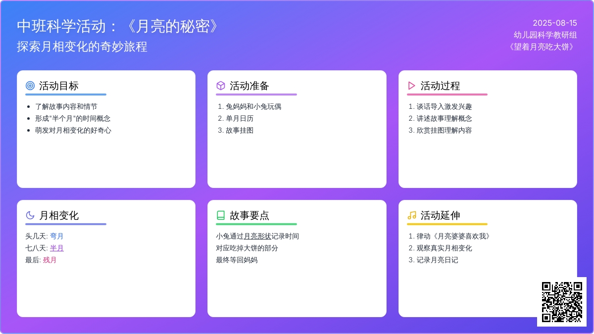 中班科学活动：《月亮的秘密》