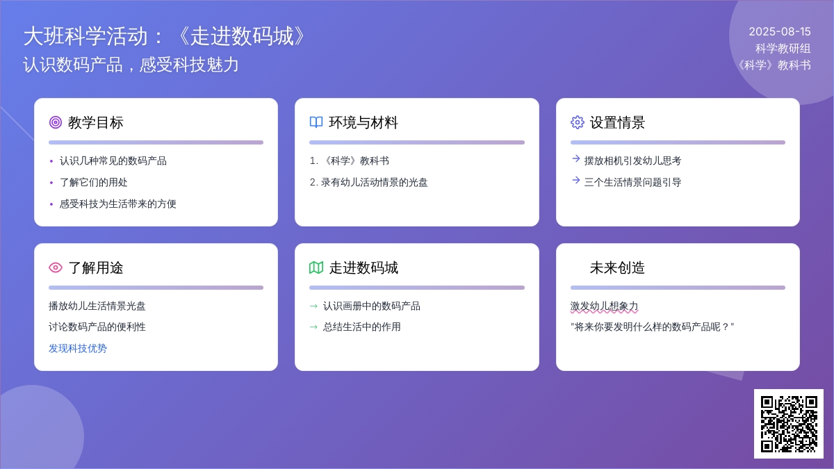 大班科学活动：《走进数码城》