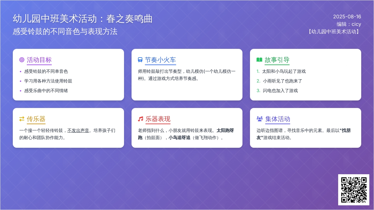 幼儿园中班美术活动：春之奏鸣曲