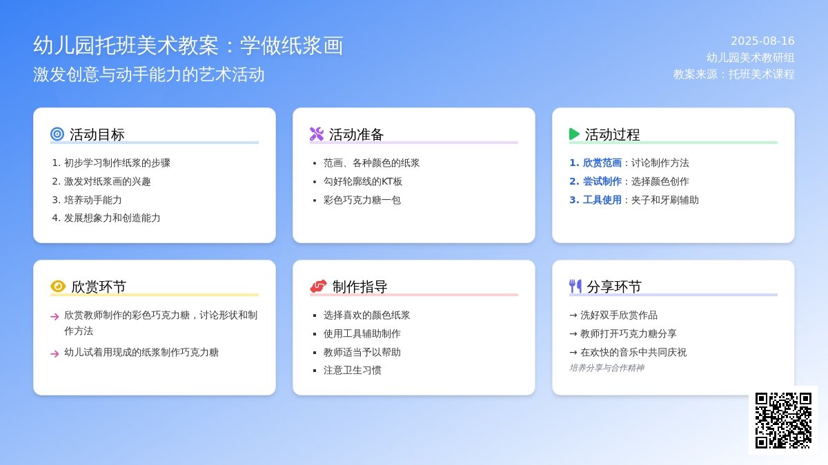 幼儿园托班美术教案：学做纸浆画