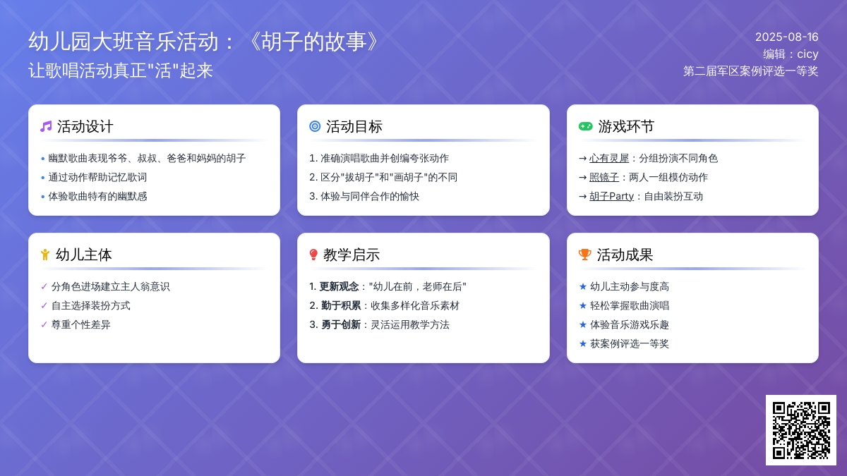 幼儿园大班音乐活动：《胡子的故事》