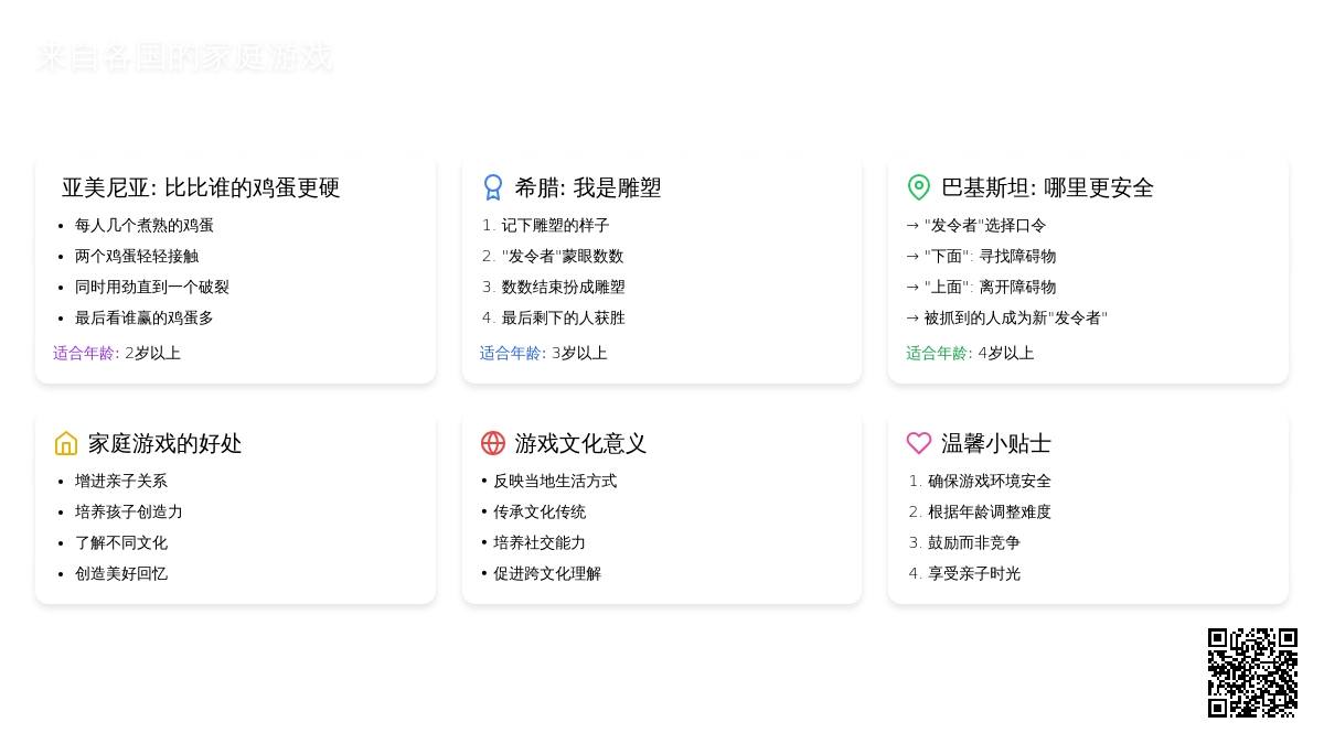 来自各国的家庭游戏
