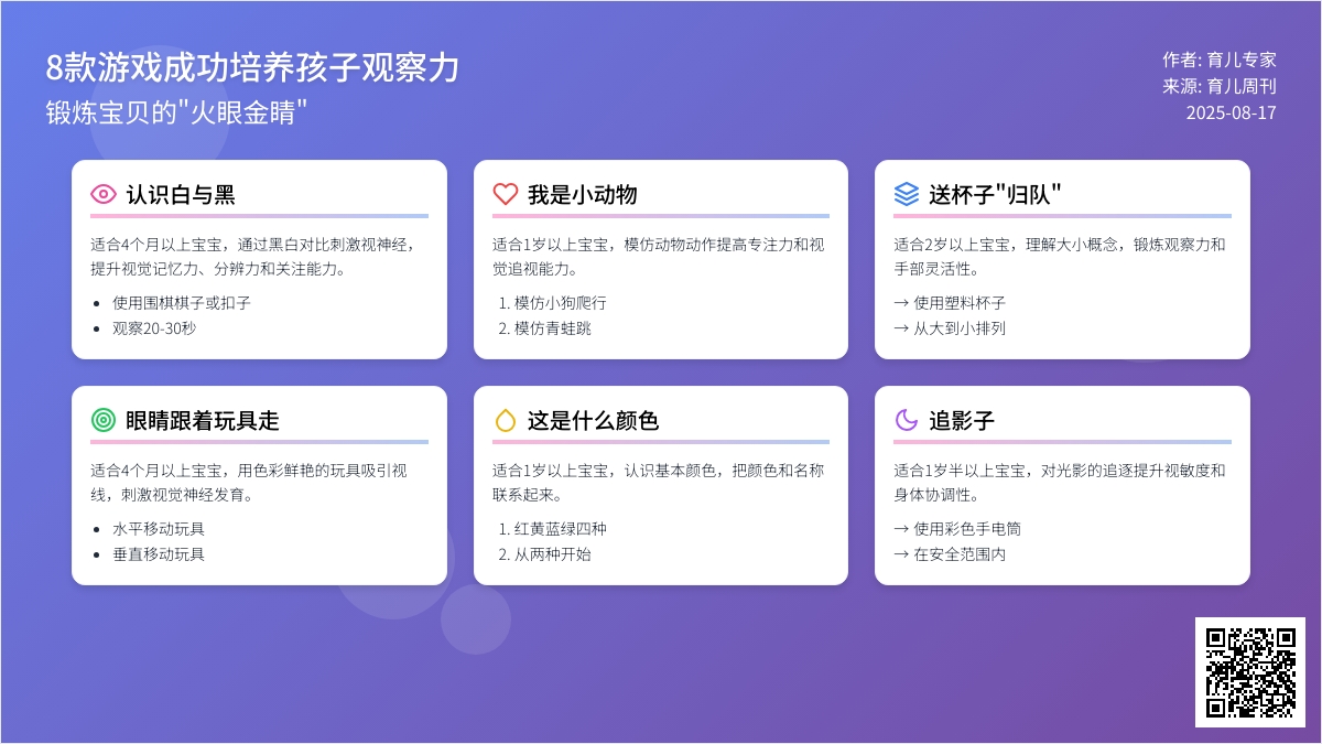 8款游戏成功培养孩子观察力