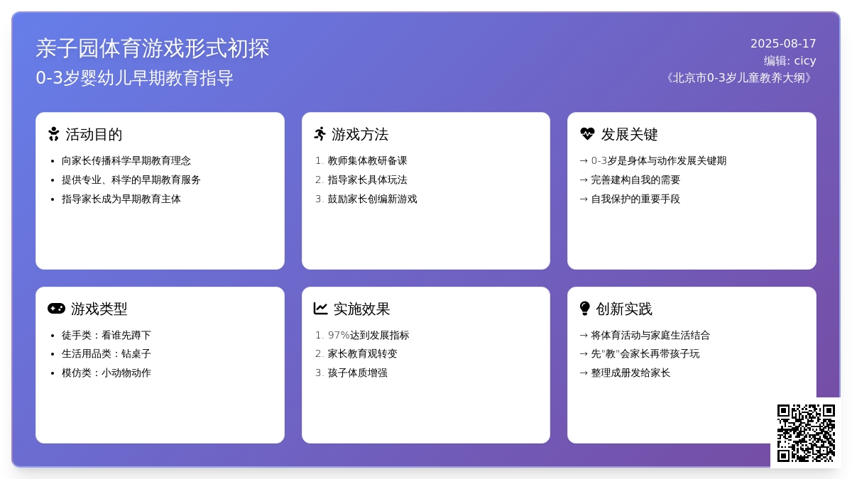 亲子园体育游戏形式初探