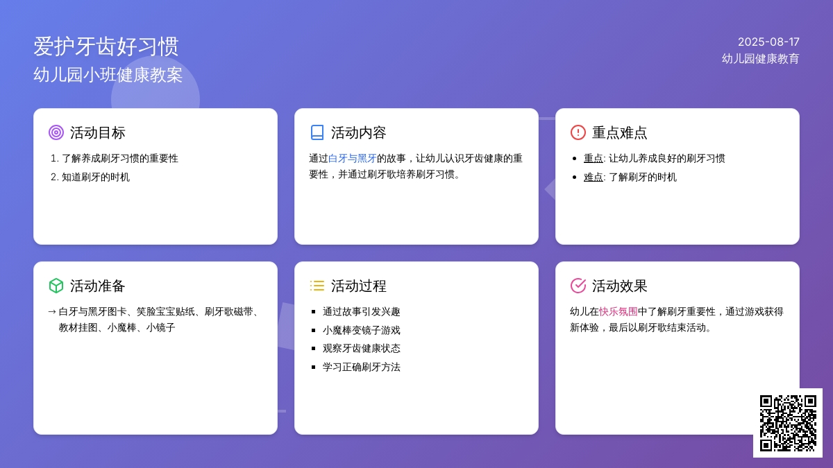 幼儿园小班健康教案：爱护牙齿好习惯