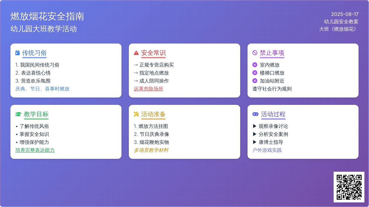 幼儿园大班教案《燃放烟花》含反思
