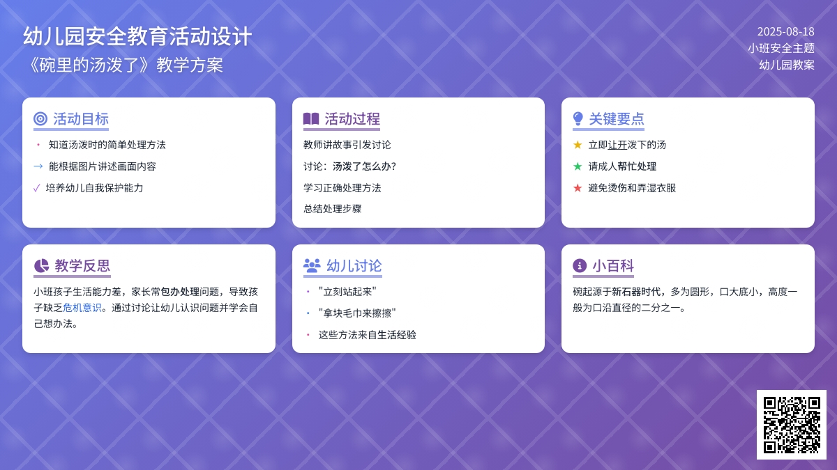 幼儿园小班教案《碗里的汤泼了》含反思