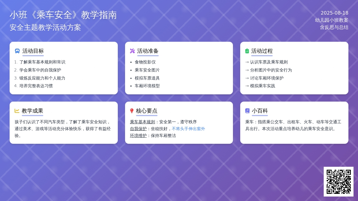幼儿园小班教案《乘车安全》含反思