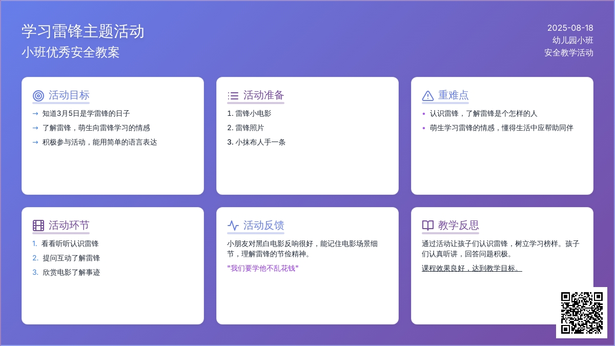 幼儿园小班优秀安全教案《学习雷锋》含反思