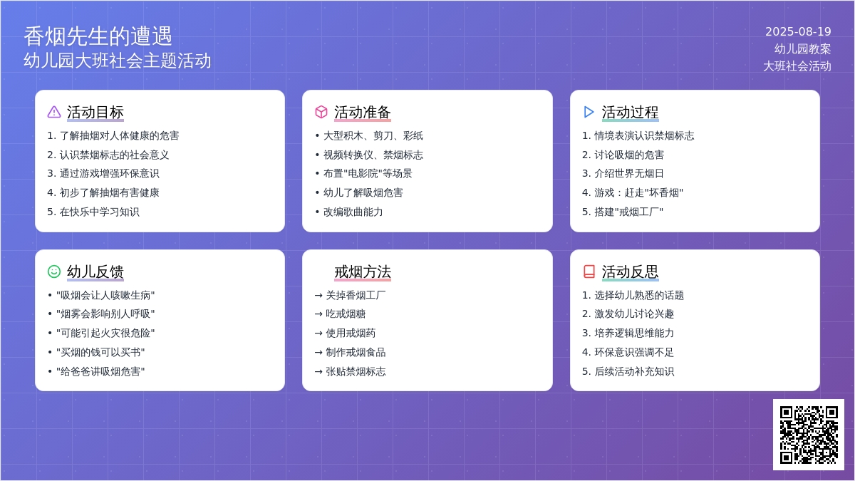 幼儿园大班教案《香烟先生的遭遇》含反思