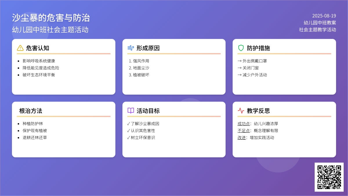 幼儿园中班教案《沙尘暴的危害》含反思