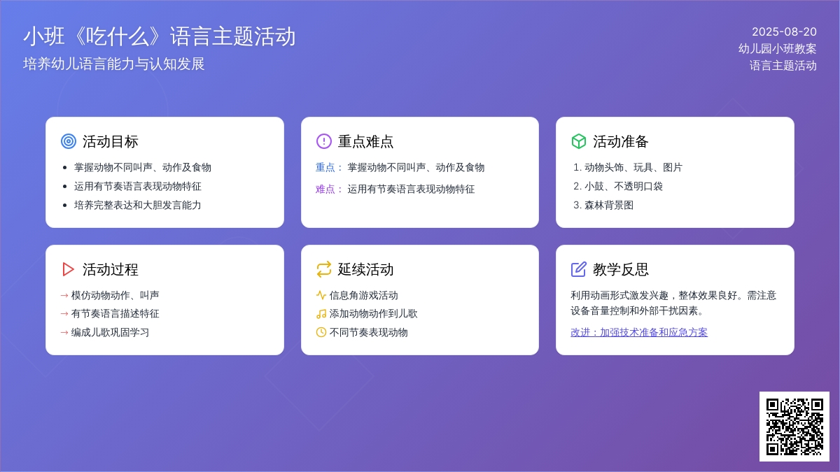 幼儿园小班教案《吃什么》含反思