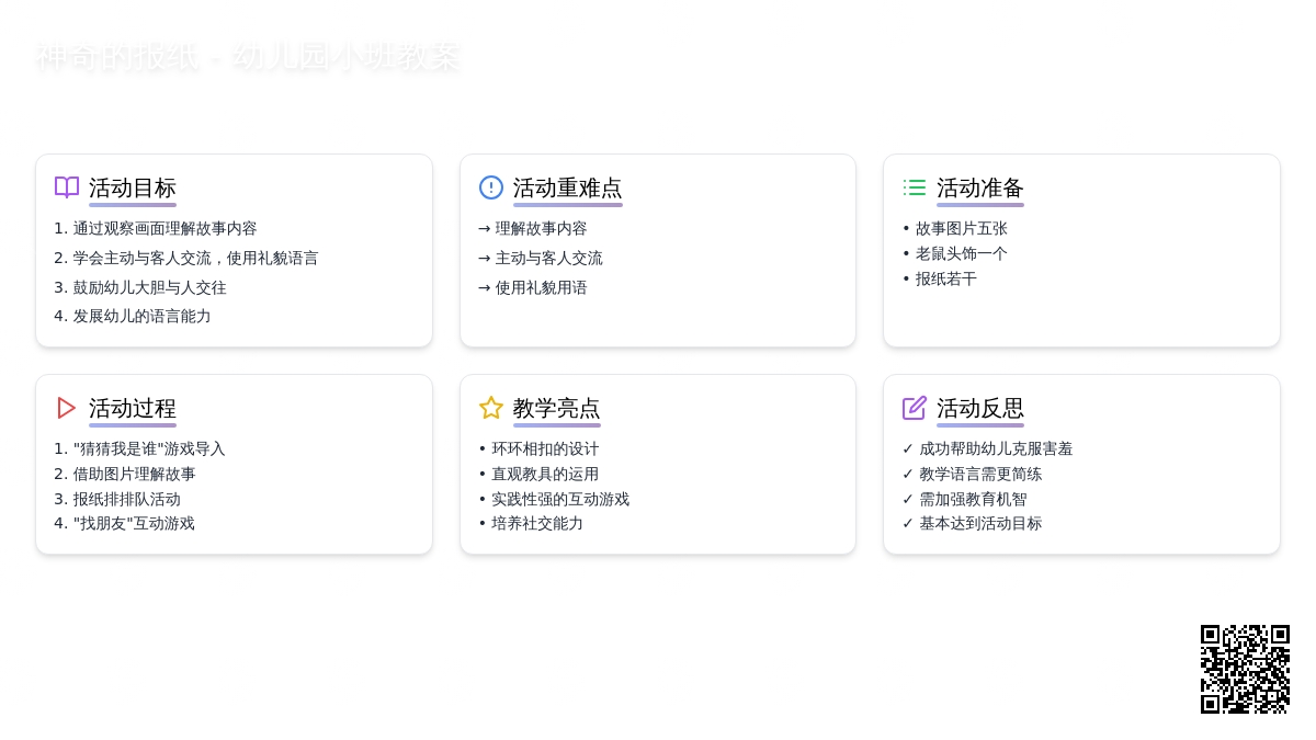 幼儿园小班教案《神奇的报纸》含反思