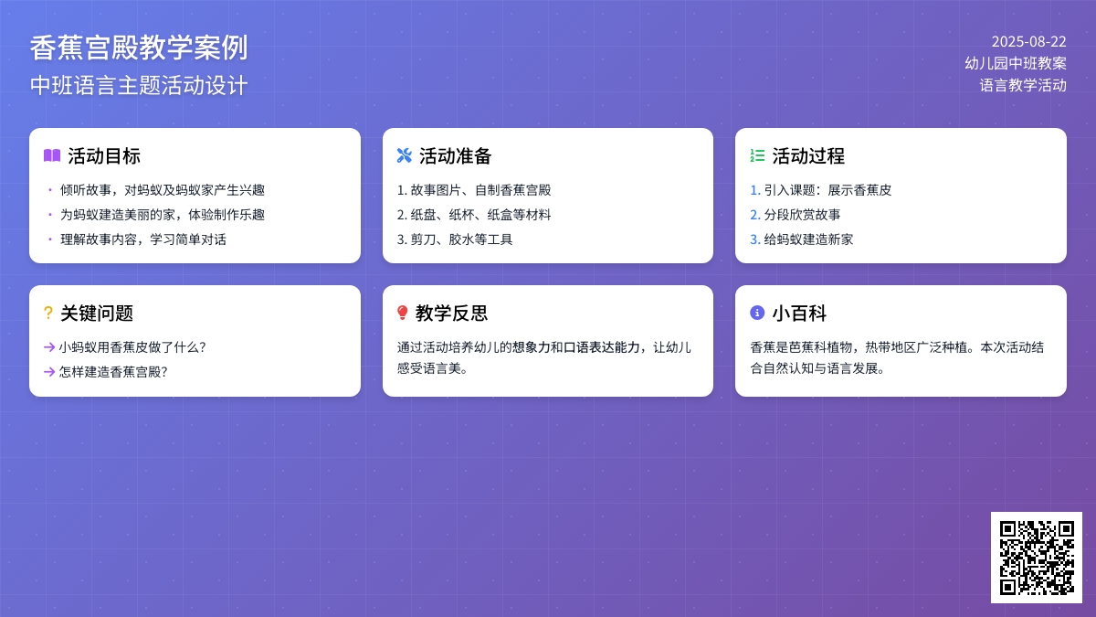 幼儿园中班教案《香蕉宫殿》含反思