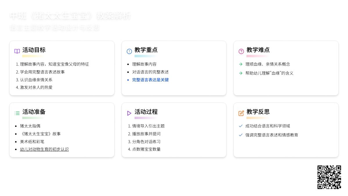 幼儿园中班教案《猪太太生孩子》含反思