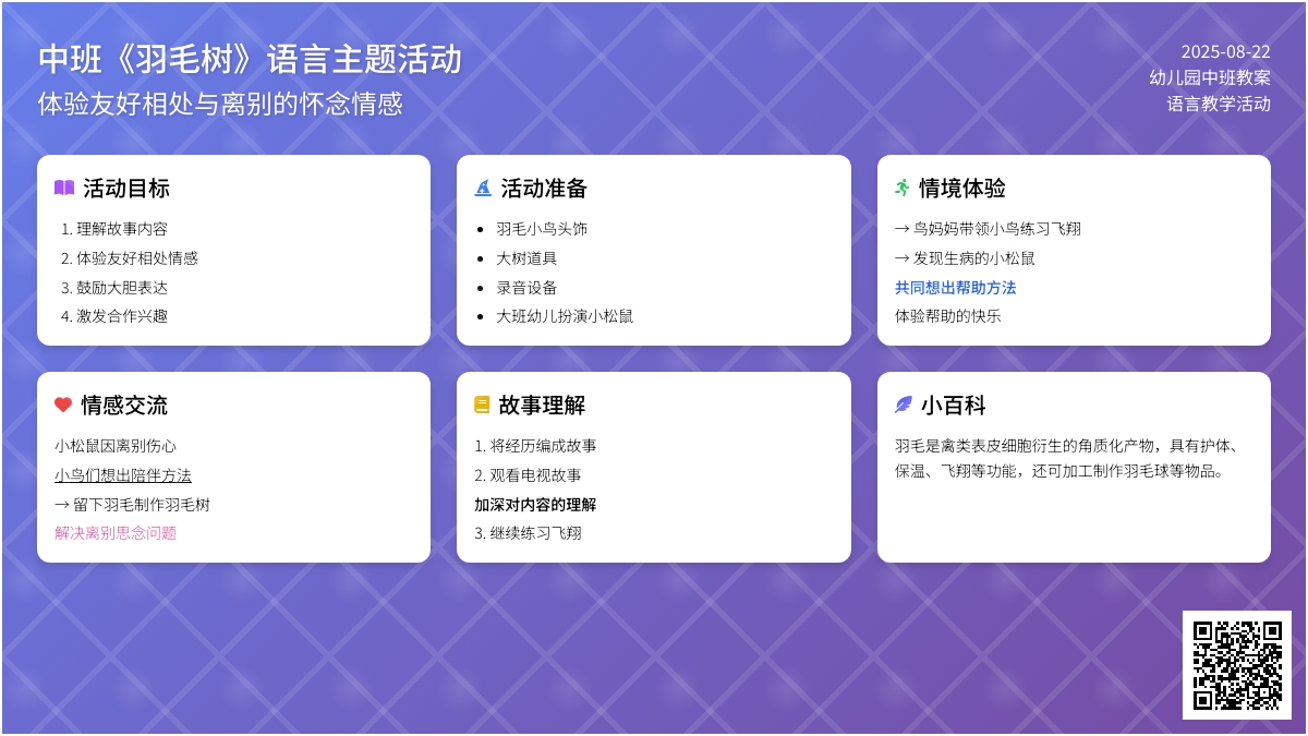 幼儿园中班教案《羽毛树》
