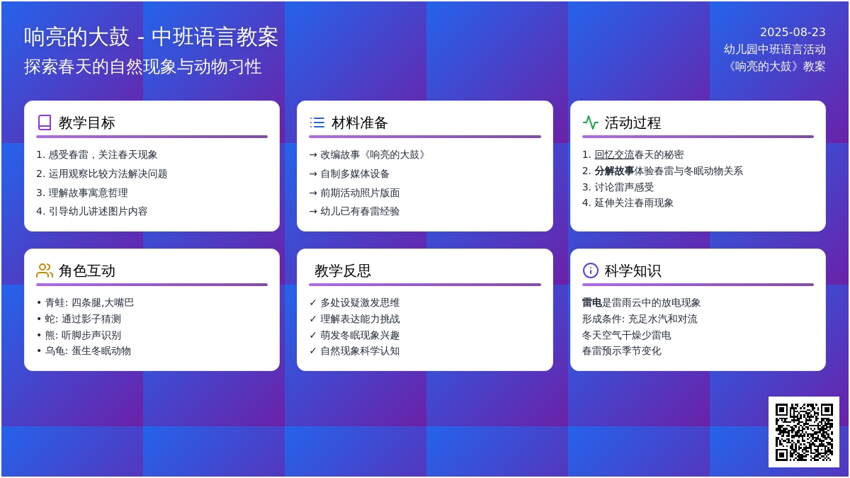 幼儿园中班语言教案《响亮的大鼓》含反思