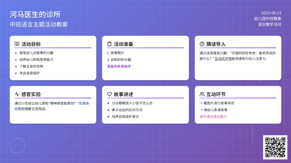 幼儿园中班教案《河马医生的诊所》
