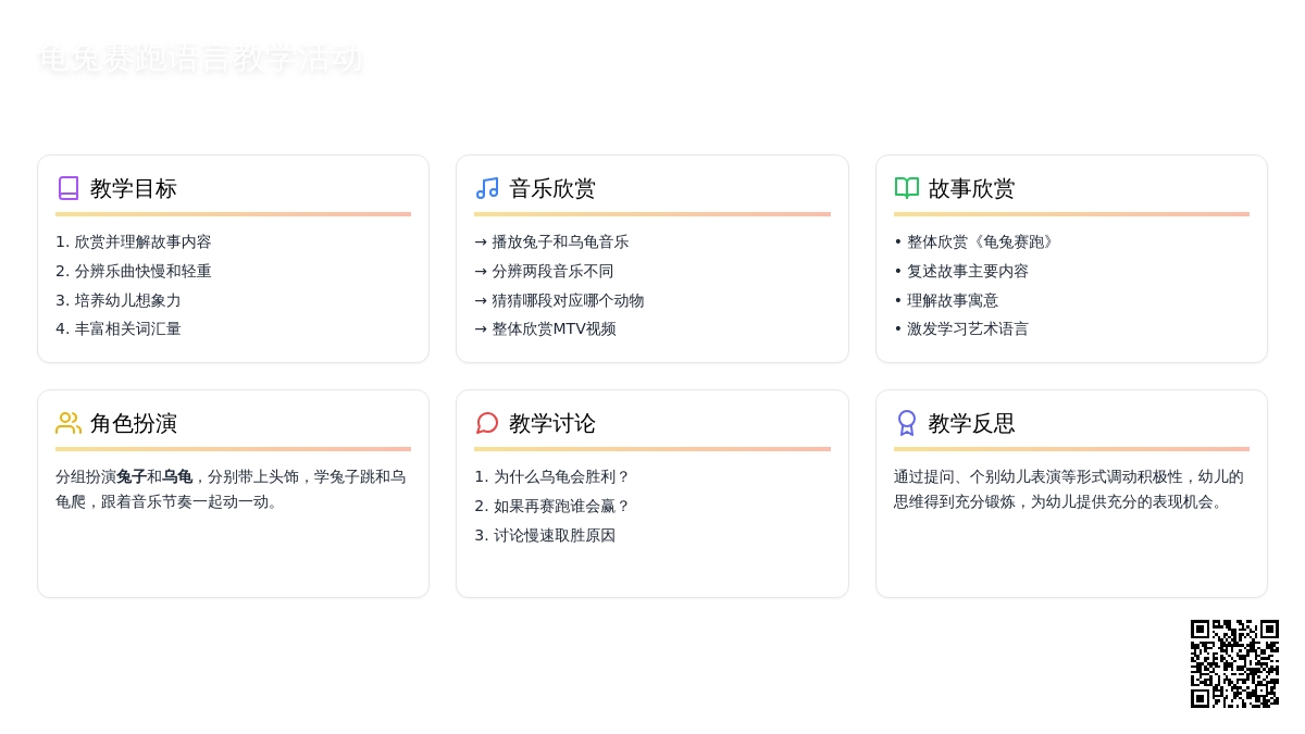 幼儿园大班语言优秀教案《龟兔赛跑》含反思