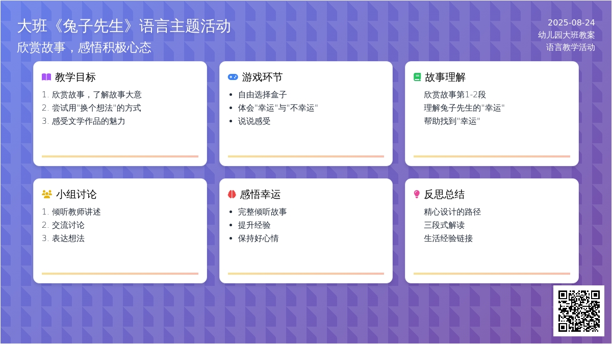 幼儿园大班教案《兔子先生》含反思