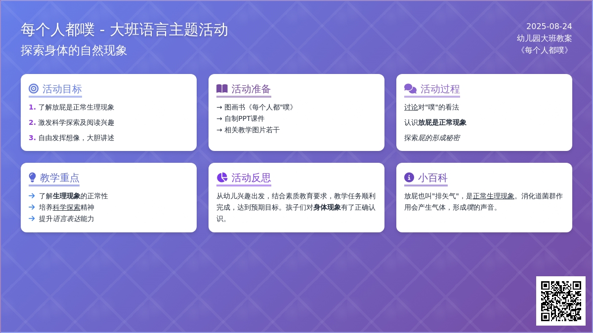 幼儿园大班教案《每个人都噗》含反思