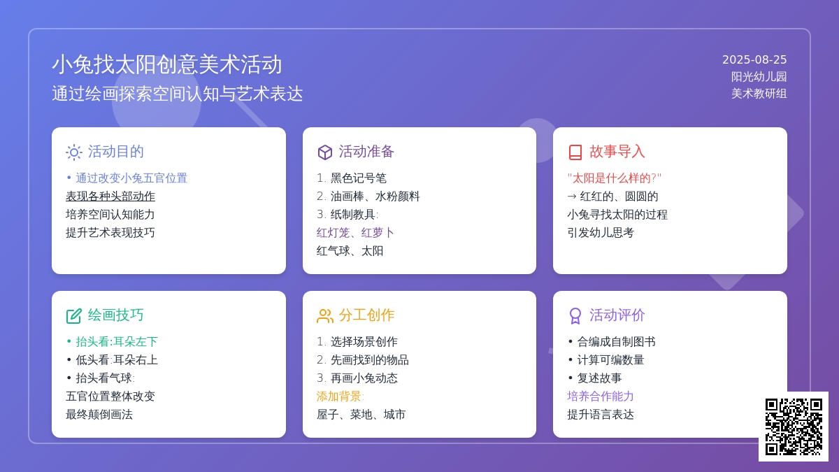 幼儿园托班美术教案：小兔找太阳