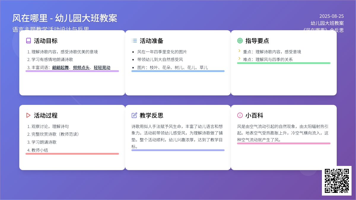 幼儿园大班教案《风在哪里》含反思