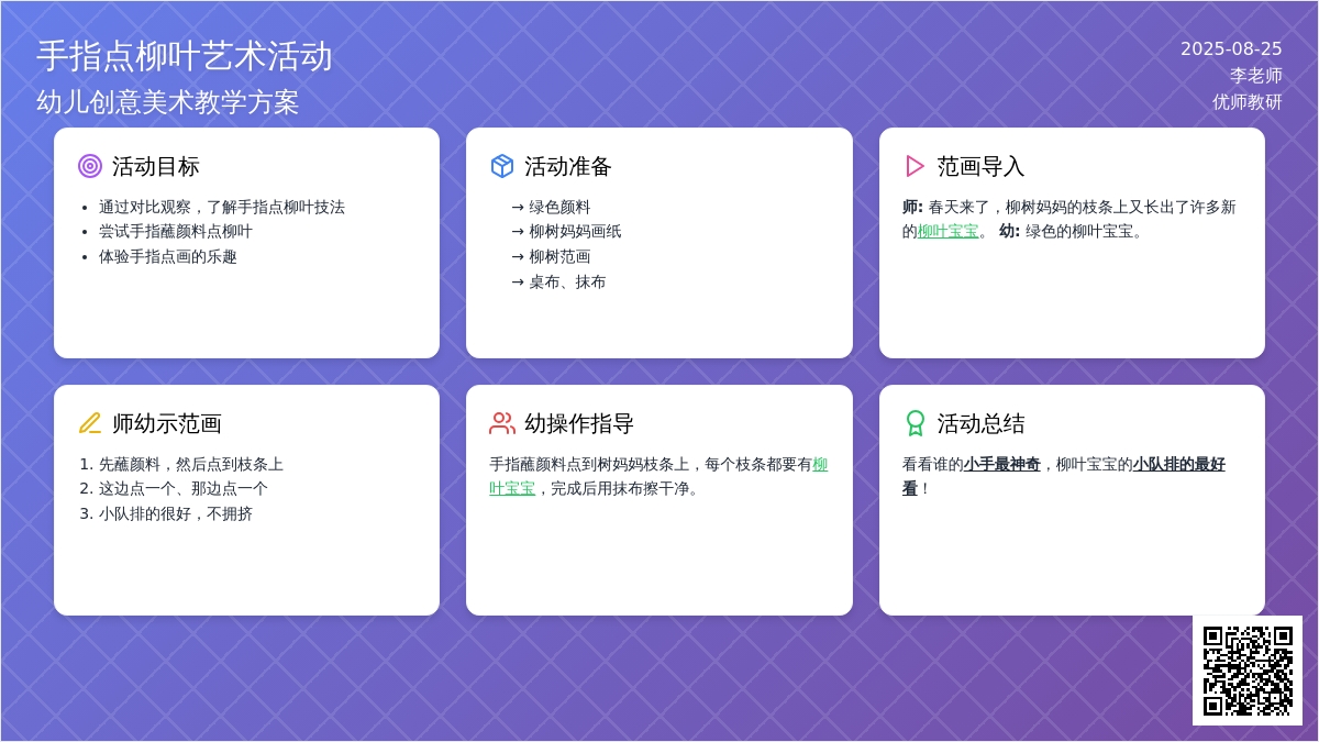 幼儿园托班艺术领域：绘画活动——柳叶孩子