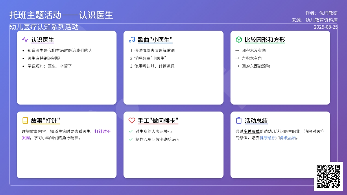 幼儿园托班主题活动――认识医生