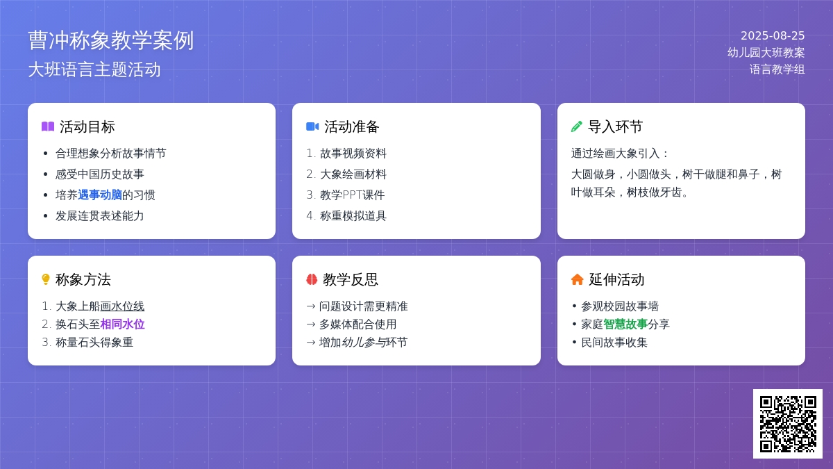 幼儿园大班教案《曹冲称象》含反思