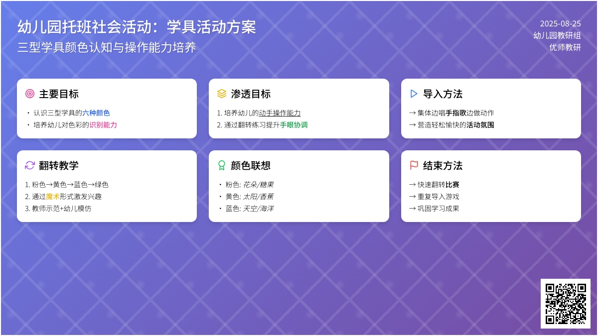 幼儿园托班社会活动：学具活动方案