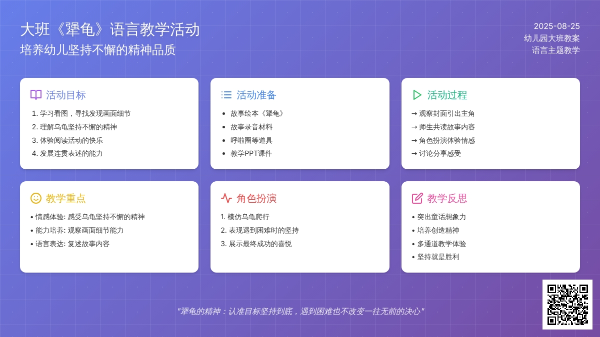 幼儿园大班教案《犟龟》含反思