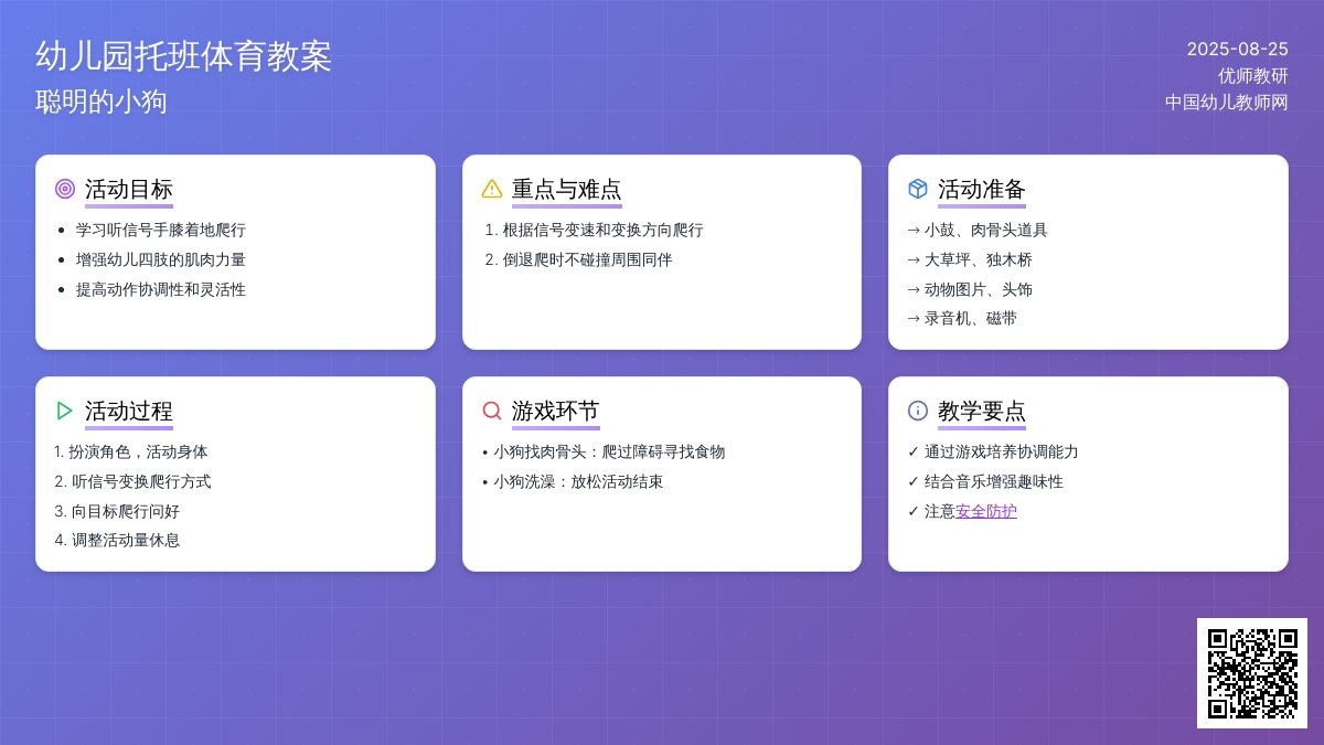 幼儿园托班体育活动设计――聪明的小狗