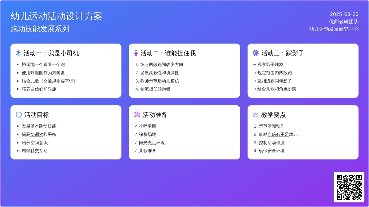 幼儿园托班大动作系列活动——跑