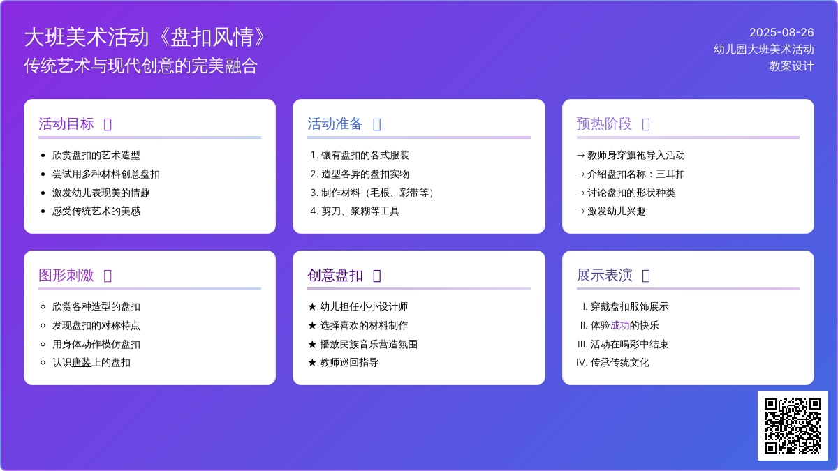 幼儿园大班美术活动教案《盘扣风情》