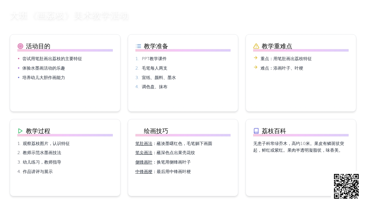 幼儿园大班教案《画荔枝》