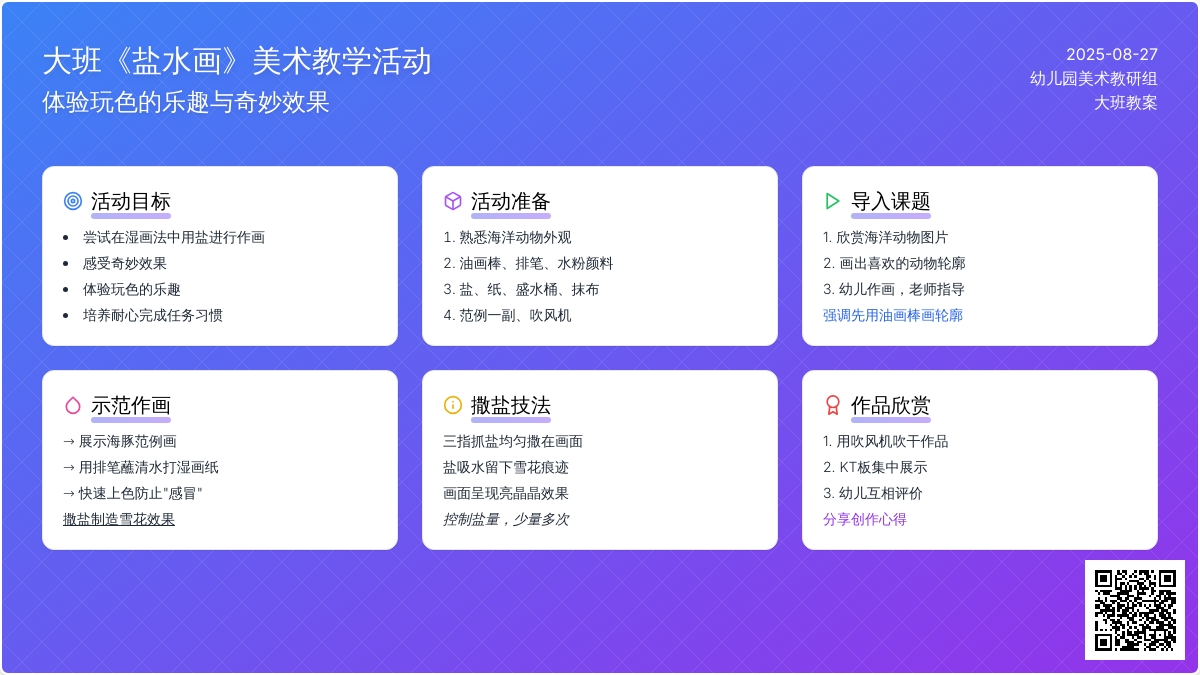 幼儿园大班教案《盐水画》