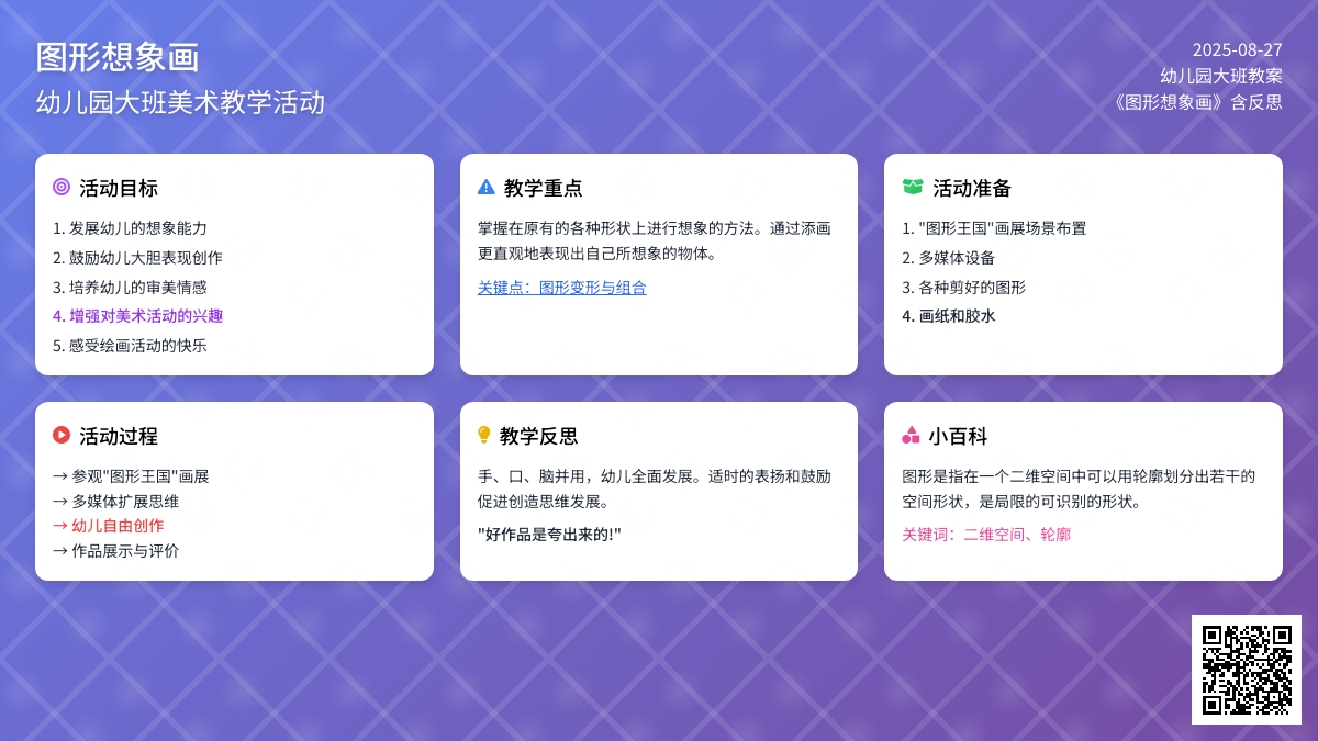 幼儿园大班教案《图形想象画》含反思