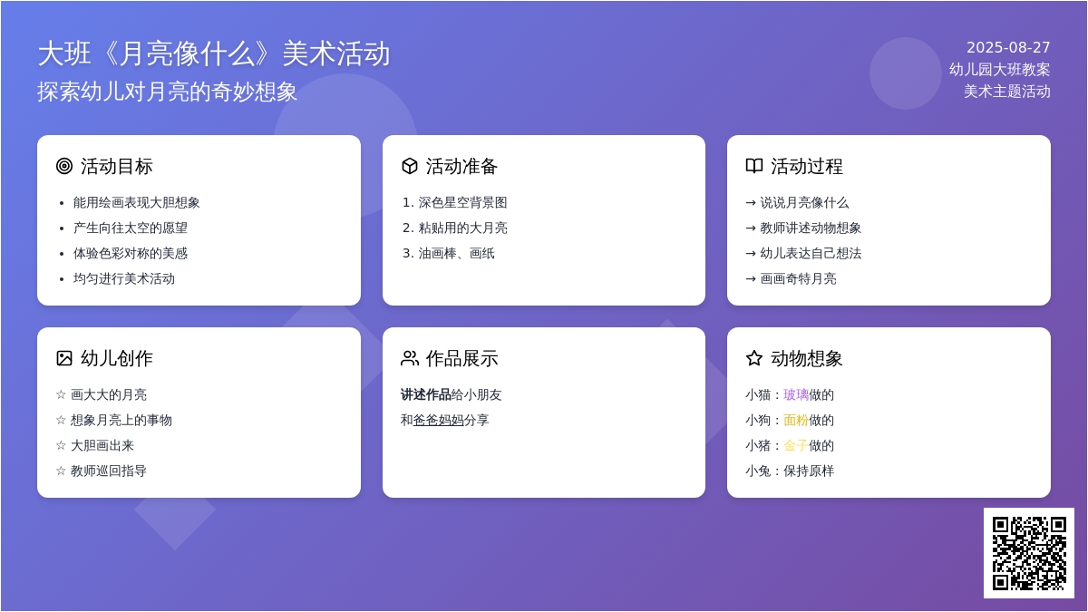 幼儿园大班教案《月亮像什么》